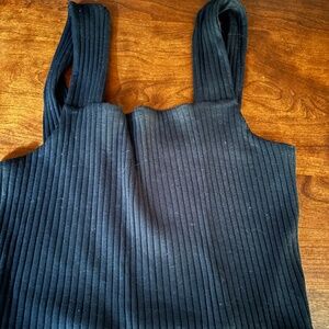 American Eagle Ribbed Tank Top Cropped black medium